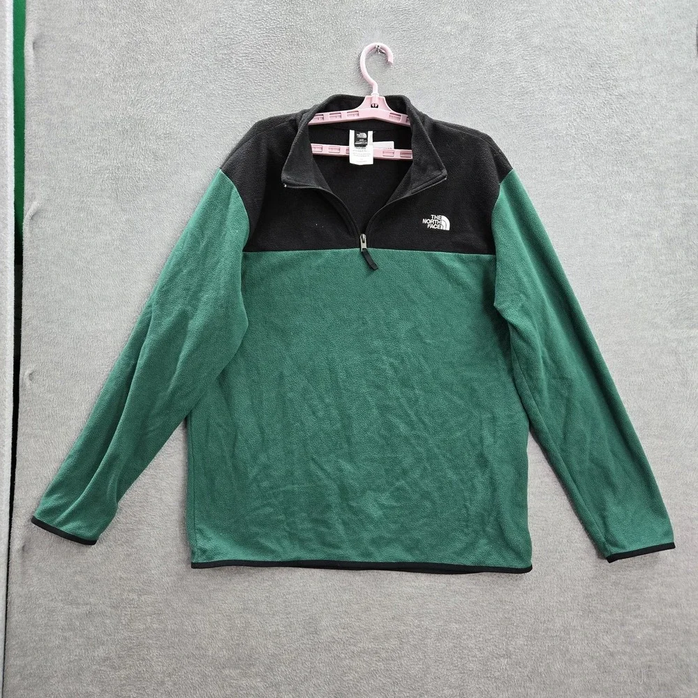 The North Face Men Sweatshirt XL Green‎ Gordon Lyons Embroidery Pullover Fleece